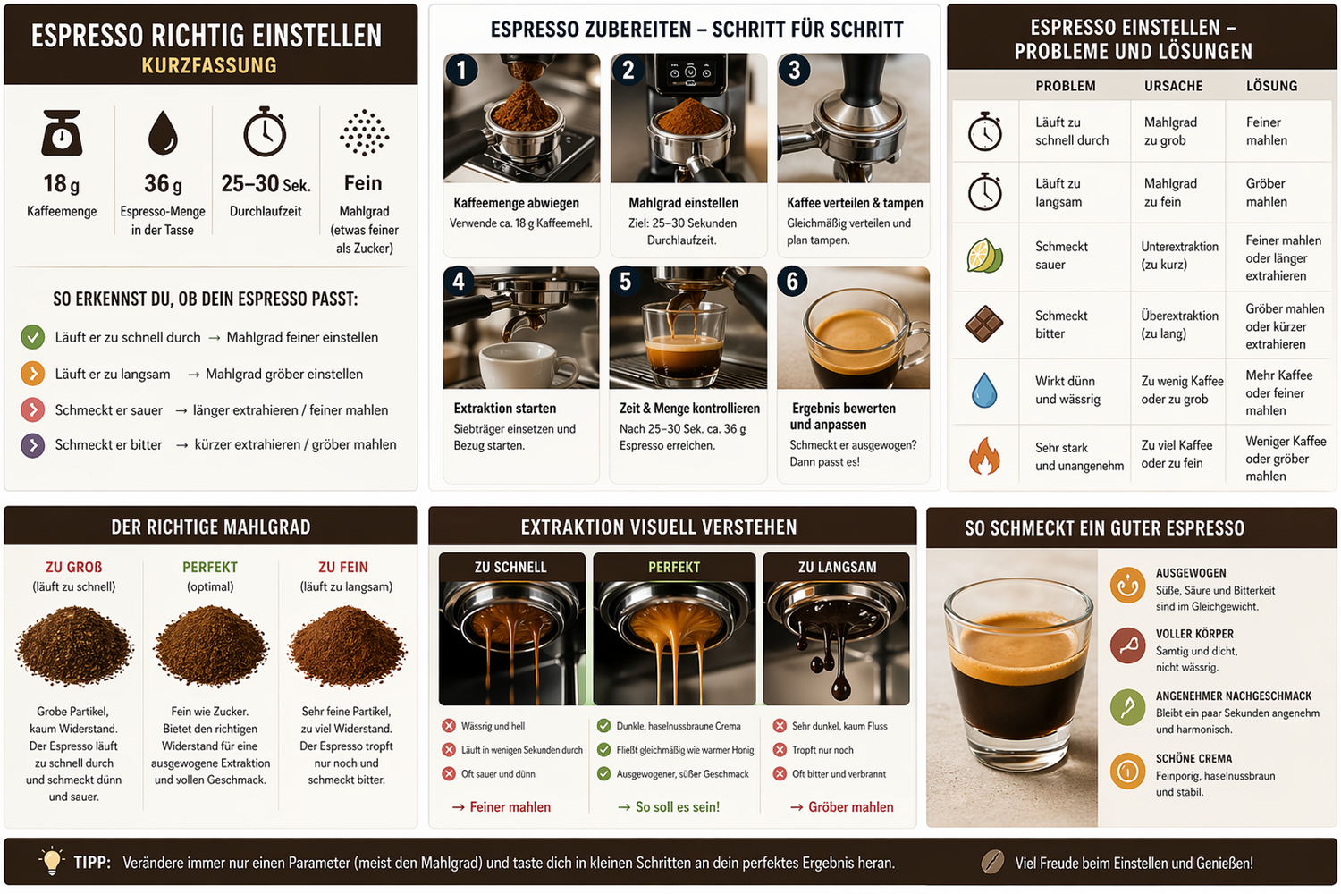 Espresso richtig einstellen