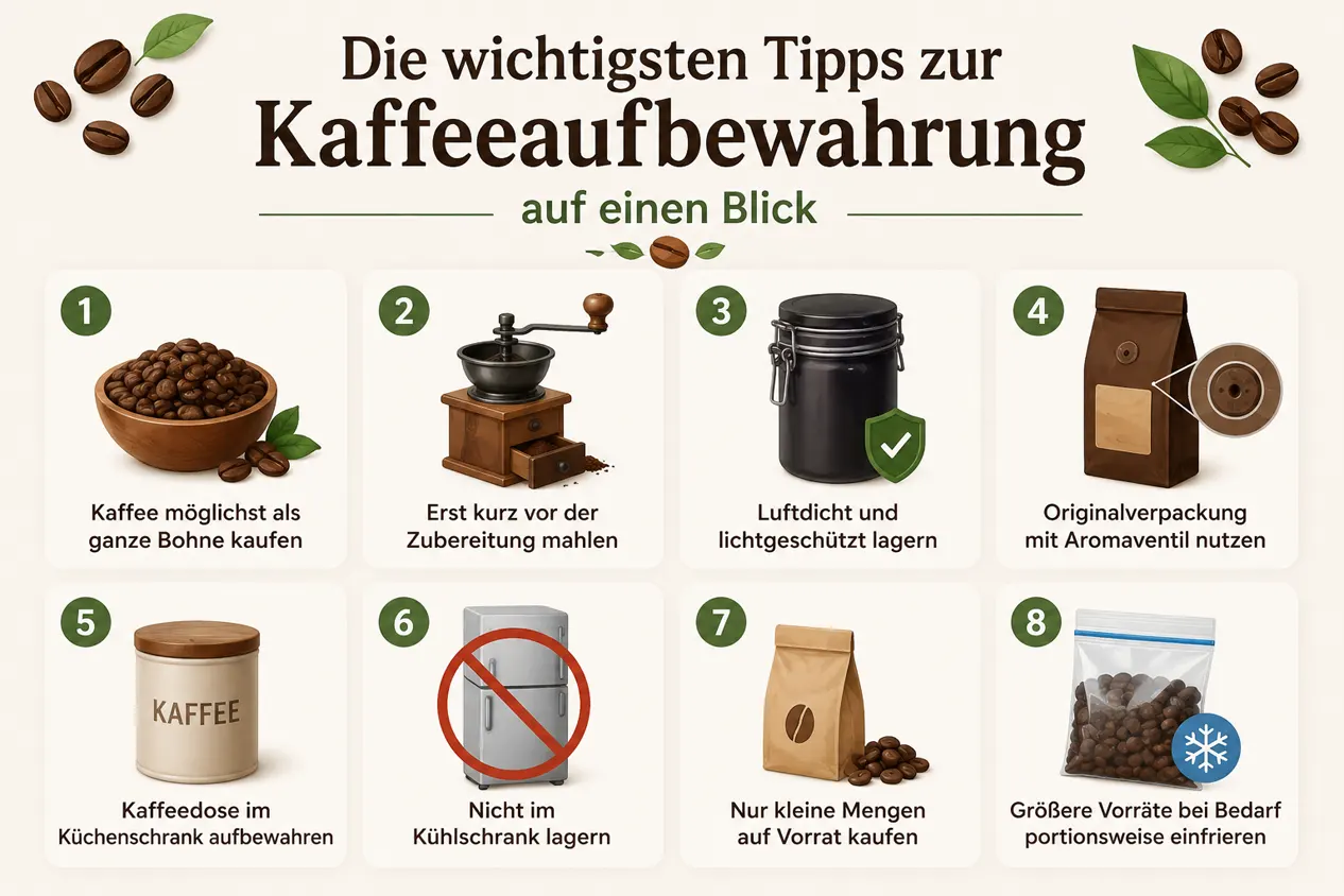 Die wichtigsten Tipps für die optimale Aufbewahrung von Kaffee