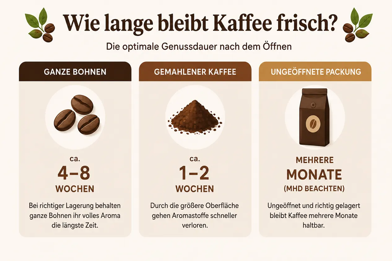 So lagerst Du Kaffee richtig: Infografik zur optimalen Kaffeeaufbewahrung
