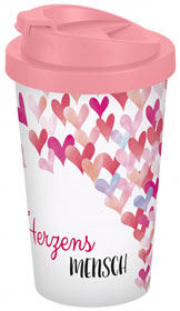 To Go Becher Herzensmensch rosa