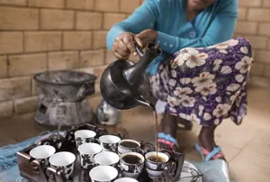 Äthiopische Kaffeezeromonie