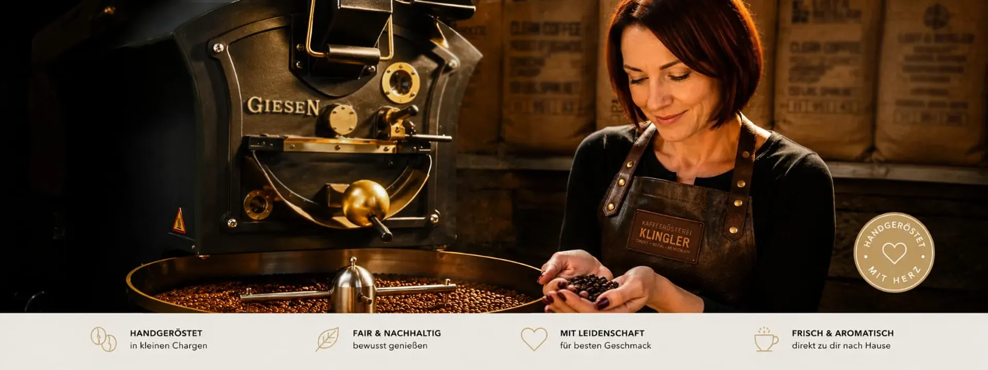 Kaffee, geröstet mit Leidenschaft